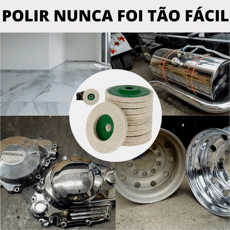 Disco De Polimento PoliMax Pro™ Kit Completo + Barra Polimento - Lojas Belo Monte