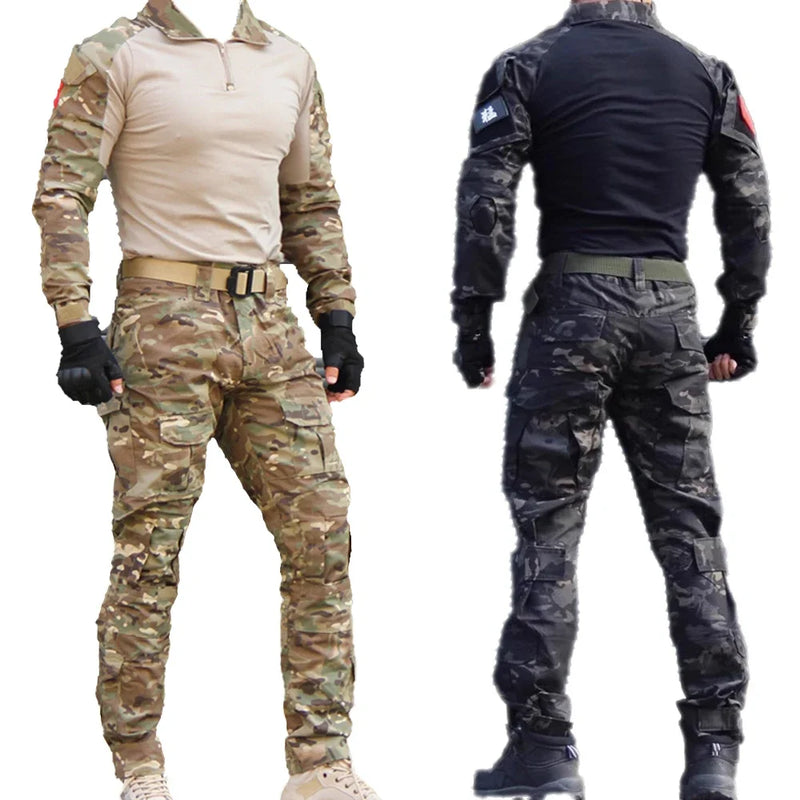 Conjunto Tático Camuflado Bravo – Roupas para Airsoft, Paintball e Pesca | Alta Resistência e Conforto