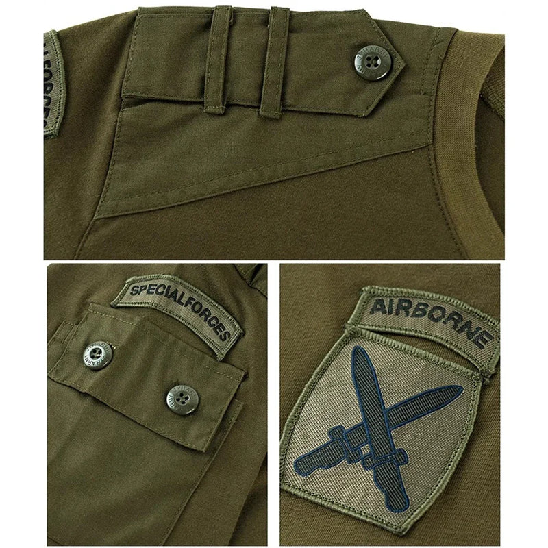 Camiseta Cargo de Manga Militar