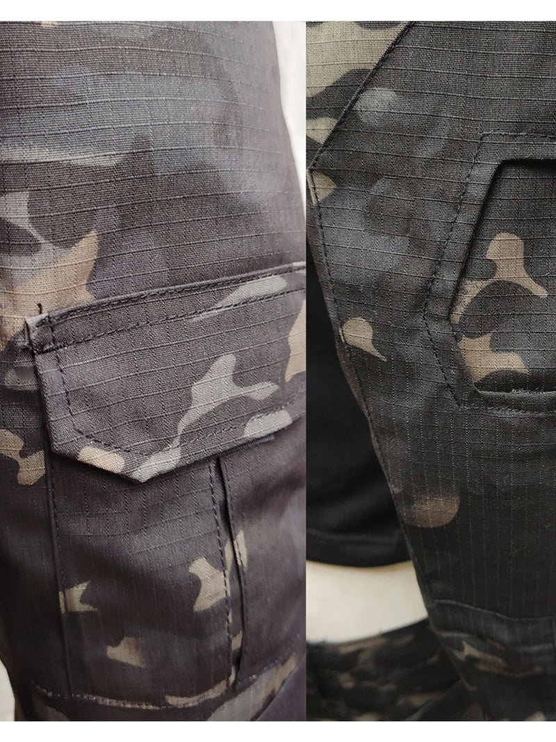 Conjunto Tático Camuflado Bravo – Roupas para Airsoft, Paintball e Pesca | Alta Resistência e Conforto